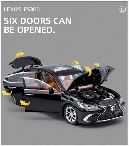 Image of Lexus ES300 1:24 Model Car with Box, Zinc Alloy Pull Back Toy car with Sound and Light for Kids Boy Girl Gift [Colors as Per Stock] (Lexus ES300)