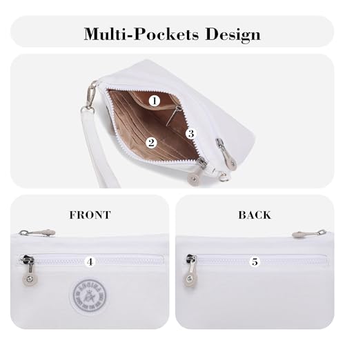 Image of Small Wristlet Wallets for Women Nylon RFID Cross body bag | Cell Phone Purse with Built-In Card Slots for Daily Outings