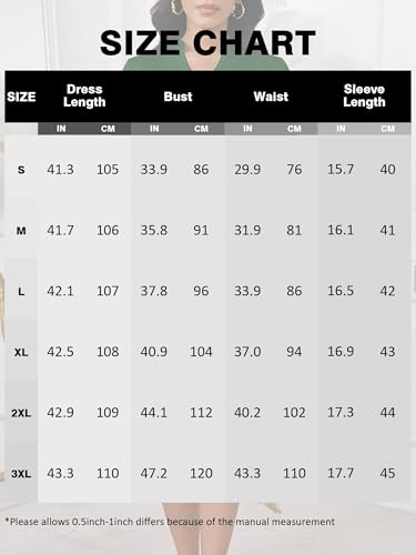 Image of PinkPatty Women's Casual A-line Midi Dresses 3 /4 Sleeve V Neck Fit and Flare Dress with Pockets