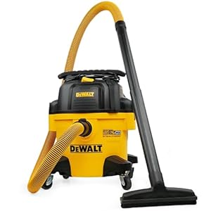 DEWALT 6-Gallon STEALTHSONIC Ultra Quiet Poly Shop Vacuum Wet and Dry, 5 Peak HP Noise Reduction Wet/Dry Vac for Jobsite, Workshop, and Garage, DXV06P-QTB