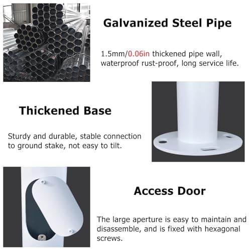 Genérico Soporte Ajustable y Resistente a la Intemperie para cámaras de Seguridad, Poste Universal de 6 Metros con Brazo Transversal de 10-30 cm, Ideal para Sistemas de vigilancia y monitoreo en exte