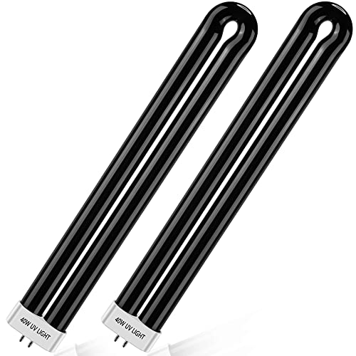 Kittmip 2 PCS Bug Zapper Replacement Bulbs 40w Black Light Bulb Compatible with Black Flag Bug Zapper Model BZ-40DX BZ-40MAX and BZ-40BLK