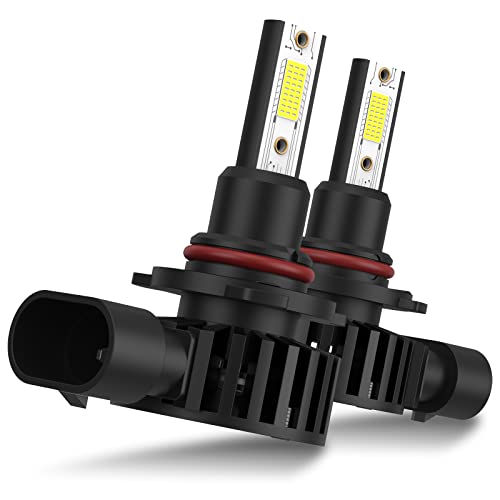 Ampoule HB3 LED, 60W 6500K 9005 Brouillard Lumière pour Voiture, IP65 Étanche Extrêmement Lumineuses Conversion Ampoules de Remplacement Feux pour Lampes Halogènes et Kit Xenon(2 Pièces,HB3 LED) Cover