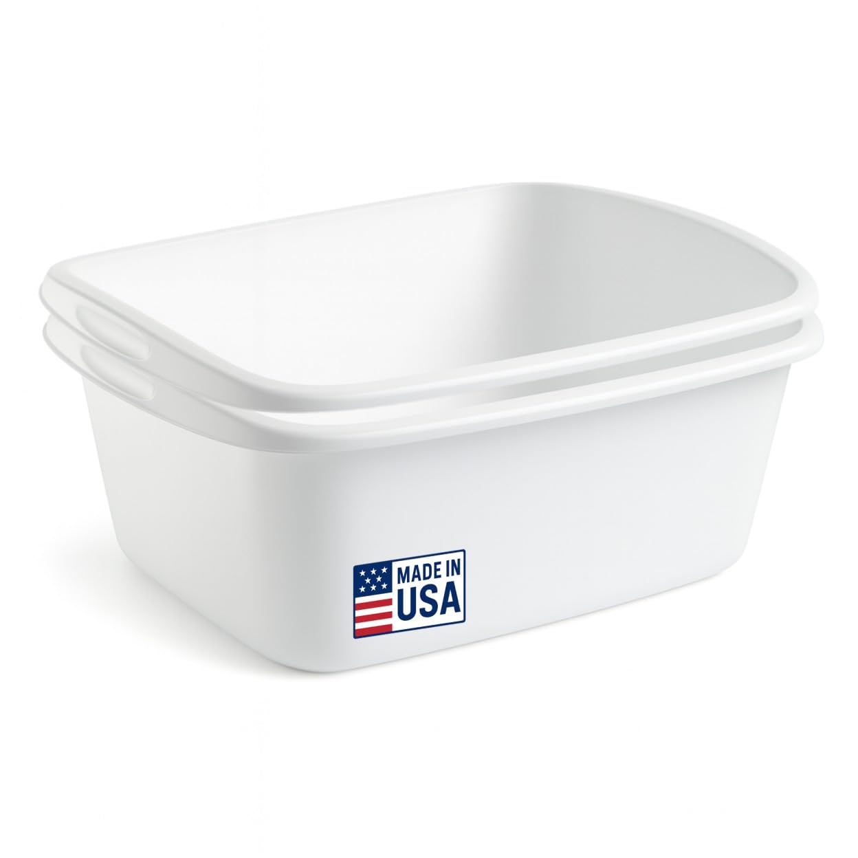 Tribello Paquete de 2 sartenes de plástico para fregadero de cocina, lavabo y baño de pies para remojar los pies, cubo de lavado para lavar y almacenar suministros de limpieza, 12 cuartos de galón,