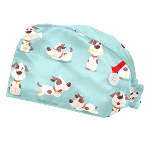 Casquettes de travail respirantes JDEZ anti transpirantes et anti chute de cheveux lot de 2