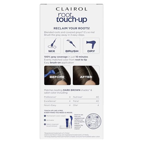 Clairol NO 4 DARK DROWN Root Touch-Up By Nice'N Easy Permanent Hair Dye thumb #1