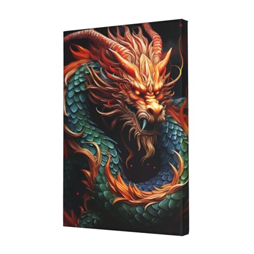 Poster mural dragon chinois pour chambre et salon zen LPSRTWE
