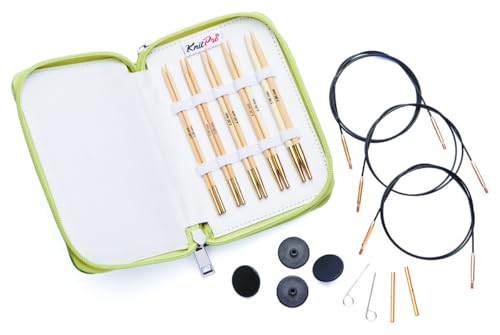 KnitPro Set de pointes d'aiguilles interchangeables en bambou