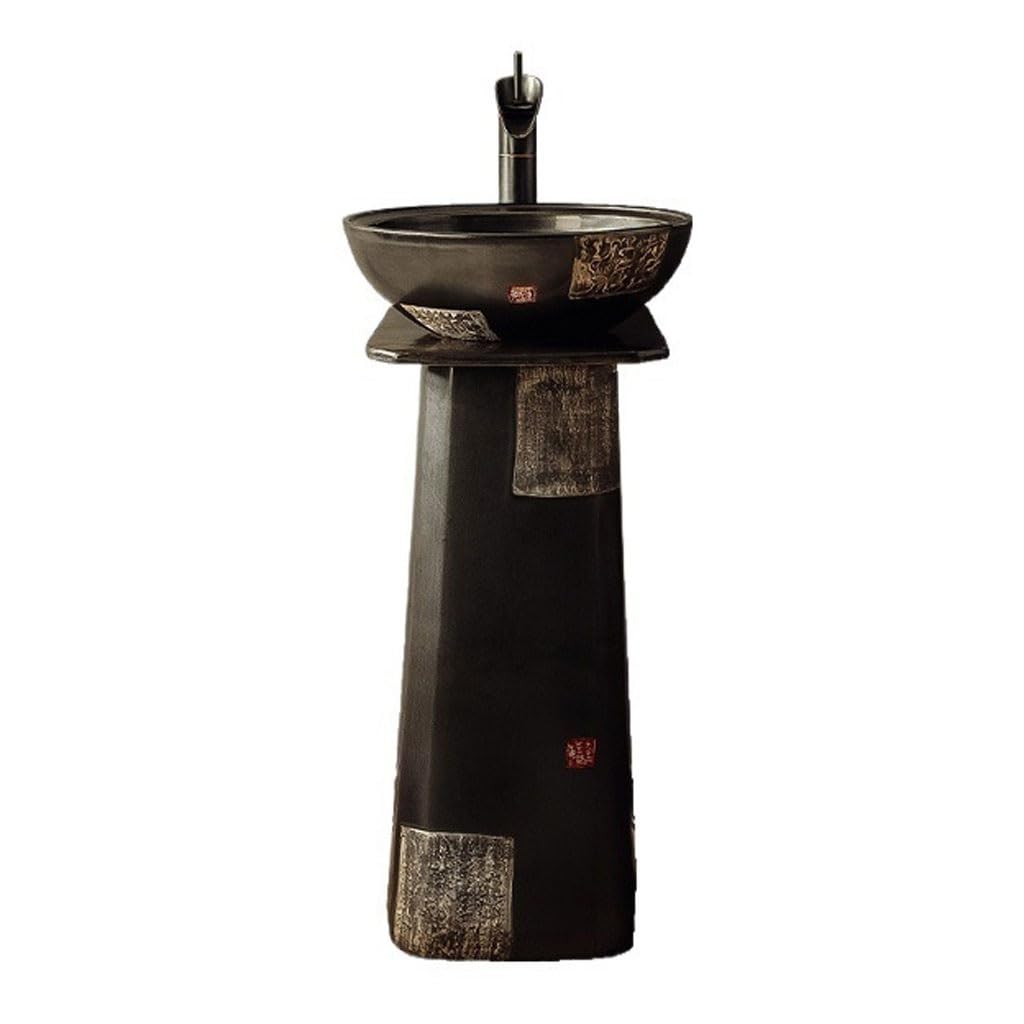 ENGENDER Pedestal Sink Park Outdoor Wash Basin Courtyard Column Integrated Floor-standing