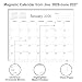 Magnetic Fridge Calendar 2026 - Calendar 2026-2027 from January 2026 Until June 2027 - The Perfect Monthly Refrigerator Calendars With Minimal Designs for Organizing, 8.5" x 11", Black