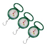 VANZACK 3Stücke Federwaage Tragbare Kunststoff Hakenwaage für Gepäck Küche und Angeln Langlebig und Einfach zu Bedienen und Praktisch für Täglichen Gebrauch