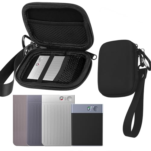 EBOAUSI Portable Protection Hard EVA Case for Digital Voice Recorder, Magsafe Battery Pack, iPod, GPS, Memory Cards - Waterproof, Dustproof, Zipper Closure - Black
