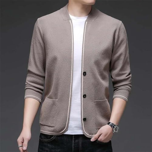 Men Button Down Knit Cardigan Sweater Casual Soft Lightweight Long Sleeve Pockets Knitwear3
