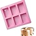 CHICHIC 6 Cavity DIY Silicone Rectangle Soap Molds, Baking Mold Cake Pan, Biscuit Mold, Chocolate Mold, Ice Cube Tray for Homemade Craft