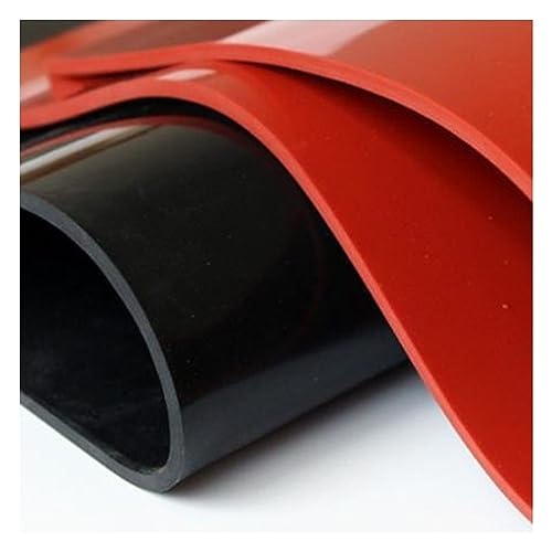 Silicone Sheet, 1mm/1.5mm/2mm Silicone Rubber Sheet 250X250mm Black Silicone Sheet, Rubber Matt, Silicone Sheeting for Heat Resistance Red/Black/white (Color : Black, Size : 2MM)