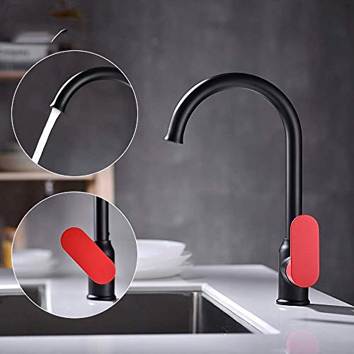 Mitigeur mitigeur d'eau moderne pour cuisine ouverte design Nero