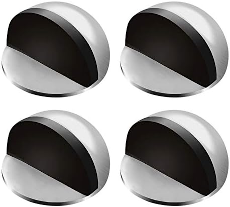 2 Pcs Self Adhesive Door Stop, Oval Half-Moon Door Stops With Rubber - View #11