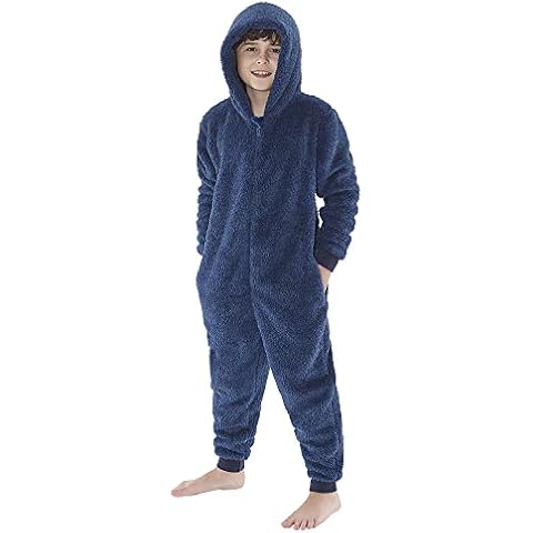 Just Essentials Mens Boys Fleece Onesies Gowns Robes Hooded Jumpsuit UK Seller Cover