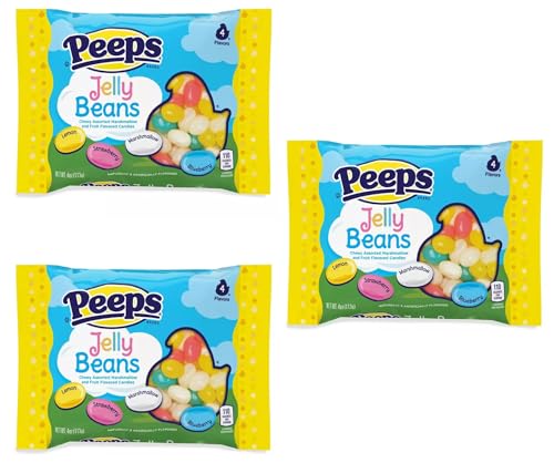 Peeps Jelly Beans - Pack of 3 - Delicious Classic Flavor with a Twist - Fun Treats - Great for Sharing with Friends and Family or for Easter Baskets