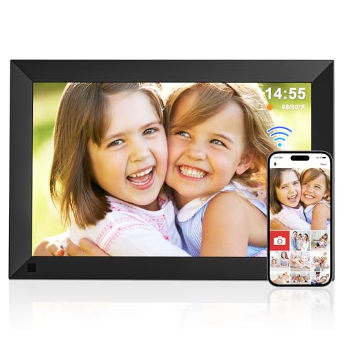 WiFi Digital Photo Frame 10.1 Inch - Built in 32GB Memory, 1280x800 IPS LCD Touchscreen, Auto-Rotate...