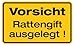Produktbild Buddel-Bini Qualitäts - Aluminium Schild Vorsicht Rattengift ausgelegt 120x200 mm geprägtes Aluschild 0,6 mm Alu