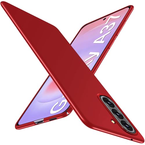 Coque pour Samsung A37 5G fine protection antichoc en plastique dur rouge élégante