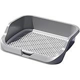 犬トイレトレー ワイド 保護掃除が簡単 ペットトイレ トレーニングトイレAOCIR 飛び散り防止壁プレート付き 屋内/屋外 中型犬 小型犬 (グレー,A)