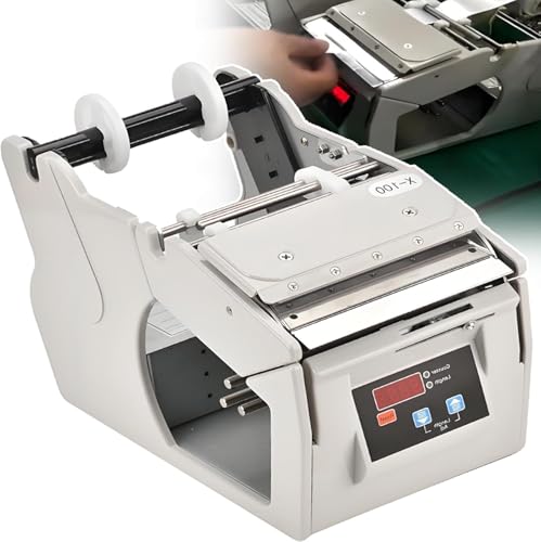 Image of Industrial Automatic Label Dispenser with Wrinkle-Free Technology: 130mm/S Peeling Speed, 5-180mm Adjustable Width, 25-75mm Core Compatibility, for Flat Labels(130MM)