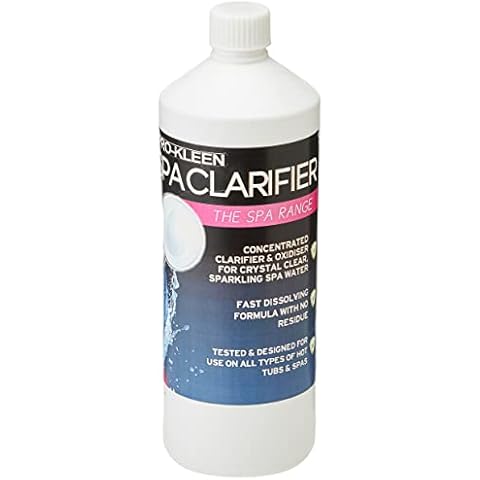 Pro-Kleen MY1611 Spa Clarifier for Pools and Hot Tubs- Achieve Brilliant, Sparkling Water-Improves Filter Performance & Efficiency 1L, Clear Cover