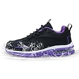LANSNBO Waterproof Shoes for Women Wide Width Non Slip Sneakers for Work Chefs Food Service Water Resistant Walking Shoe Lightweight Slip Resistant Fashion Footwear for Nurse（HEI zi 42） Black,Purple