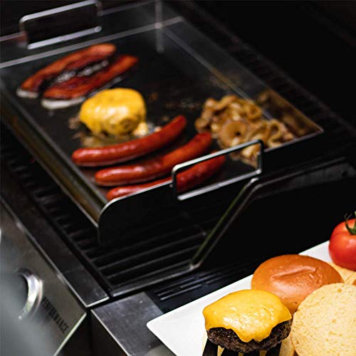 Charcoal Companion CC6305 Stainless Steel Pro Grill Griddle, Silver