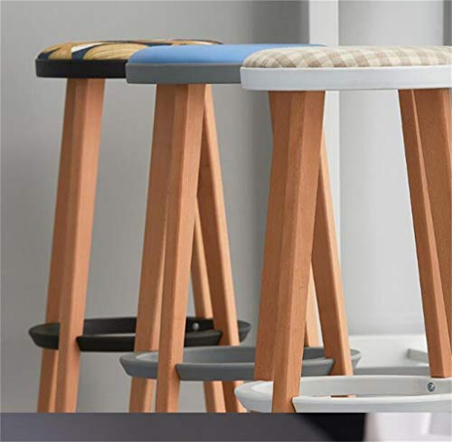 Chaise de barre minimaliste tabouret de bar bois compact pour restaurant - 5