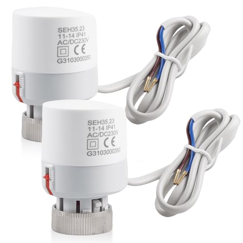 Válvula De Actuador Térmico, 2 Piezas Actuador Electrotérmico, Ac230 V, M30 * 1,5, Actuador Térmico, Actuador Para Calefacción Por Suelo Radiante Para Colector De Calefacción Por Suelo Radiante