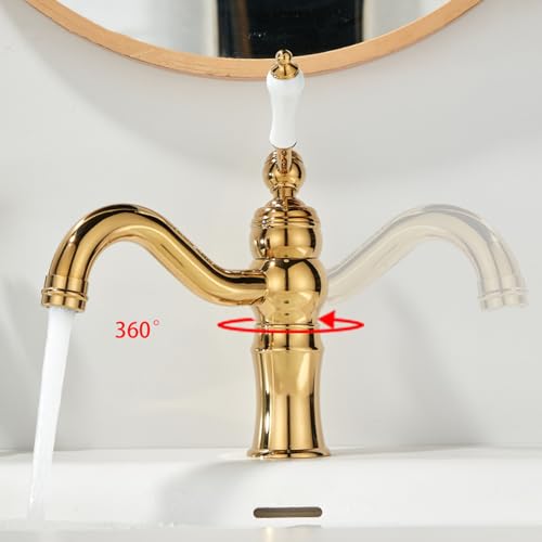 Mitigeur vintage de salle de bains pour vasque rétro et ambiance authentique - 5