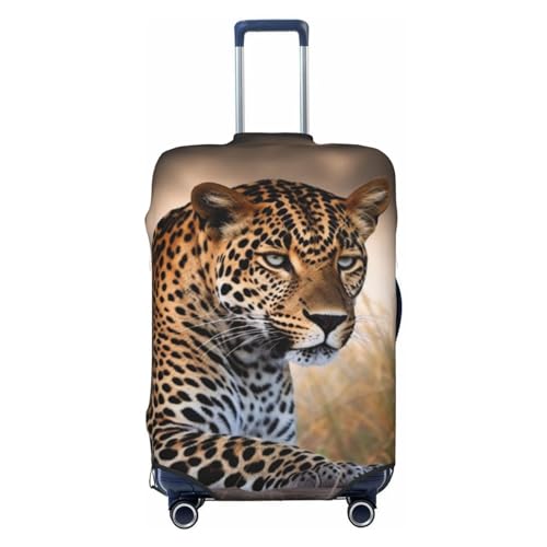 Luggage Cover Elastic Washable Suitcase Cover Dustproof Suitcase Protector Personalized African Animal Leopard Travel Luggage Baggage Covers For 18-32 Inch