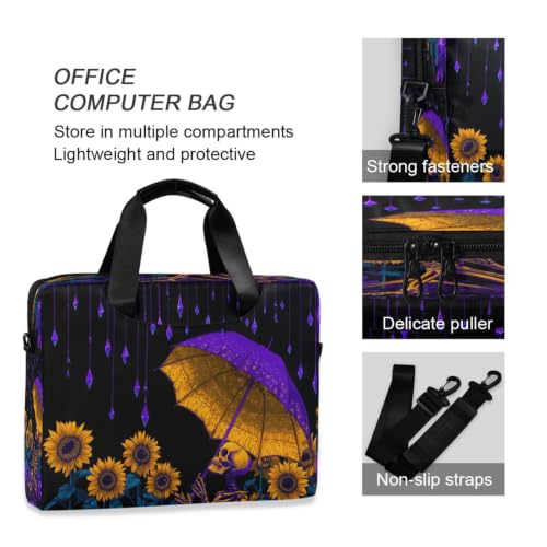 Bolsa de hombro compacta para portátil con bolsillo de accesorios y paraguas 6