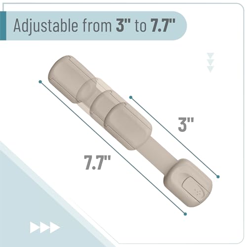Image of Bates- Child Safety Strap Locks, 6 Pack, Soft Beige, Baby Cabinet Locks with Adjustable Strap Length