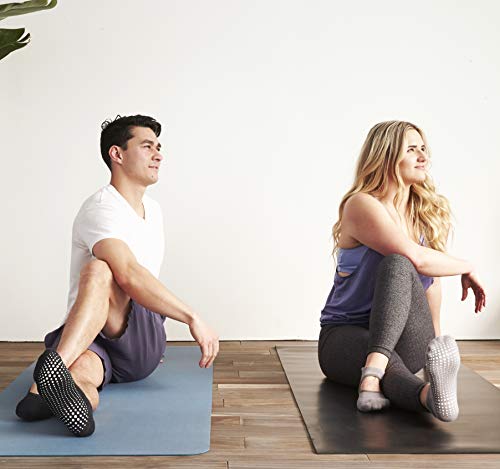 Image of LA ACTIVE Non Slip Yoga Grip Socks - Barre Ballet Pilates Athletic Socks for Men and Women