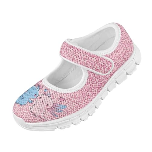BIGCARJOB Mary Janes Shoes for Toddle Girls Running Shoes Cute Ballet Dress Shoes Kids Flats Walking Shoes