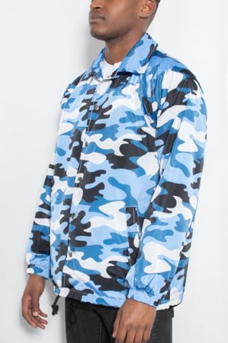Image of WEIV GEAR Men's Full Zip Hooded Lightweight Windbreaker Anorak Jacket