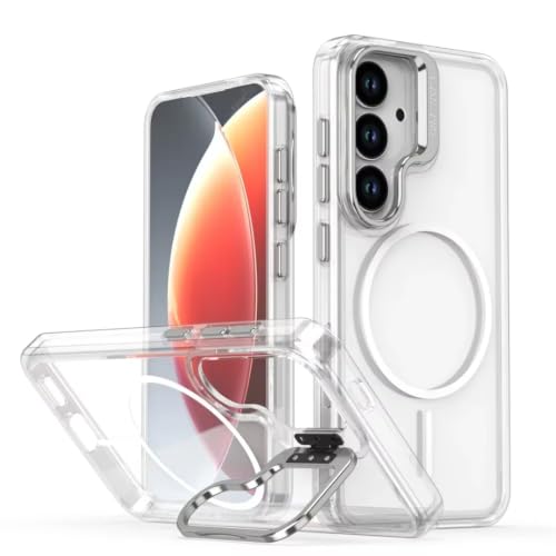 for iPhone�p S26 S25 Ultra S24 S23 Plus A57 A37 A56 A17 A36 A55 �p�����N���A�}�O�l�b�g�������Y�X�^���h�z���_�[�P�[�X�J�o�[�iGalaxy A26 5G�p/�z���C�g�j