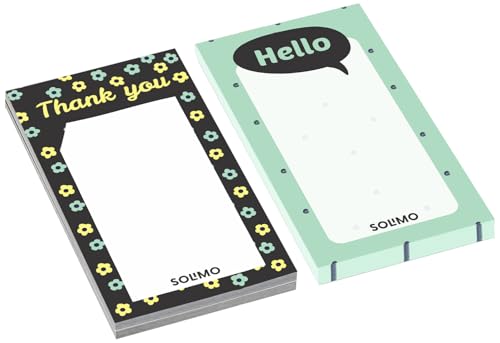 Image of Amazon Brand - Solimo Notepad (6.5 inch x 3.5 inch) Daily Undated Planner, Bucket List, Appointments Pad 50 Tear Off Sheets Writing Pad, Set of 4