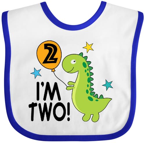 inktastic 2nd Birthday Dinosaur 2 Year Old Boy Baby Bib