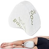 Cuscino per Gambe e Ginocchia per Dormire sul Fianco Riposa Di Lato Gambe e Schiena in Memory Foam e Bambù Supporto Ortopedico e Anatomico Lombare per Problemi Posturali Sfoderabile e Lavabile