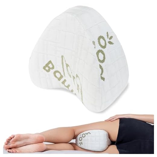 Cuscino per Gambe e Ginocchia per Dormire sul Fianco Riposa Di Lato Gambe e Schiena in Memory Foam e Bambù Supporto Ortopedico e Anatomico Lombare per Problemi Posturali Sfoderabile e Lavabile