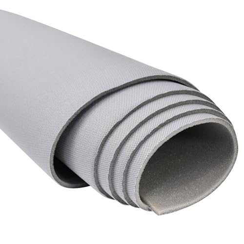 Flat Knit Headliner Fabric with Foam Backing Mesh Style Roof Liner Material for Car, SUV & RV Interior Repair - DIY Upholstery Replacement for Ceiling, Door Panels & Sun Visors (Gray, 72' x 60')