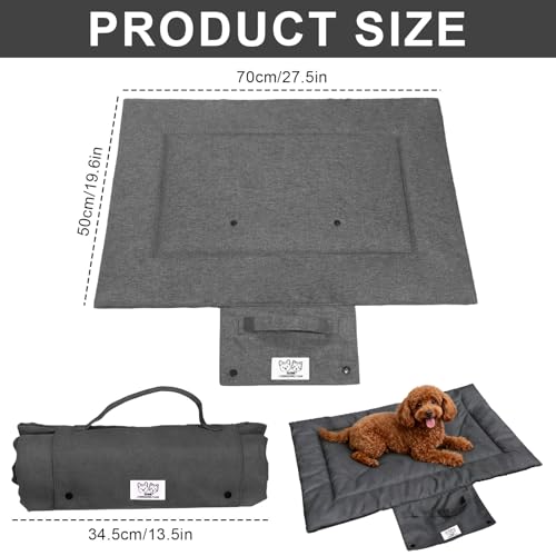 Chingcoo Hundedecke für Unterwegs 70x50cm, Wasserdicht, rutschfest & Waschbar, Faltbare Reisedecke für Auto, Camping & Zuhause - Hundebett für Kofferraum - Ideal für Reise & Outdoor