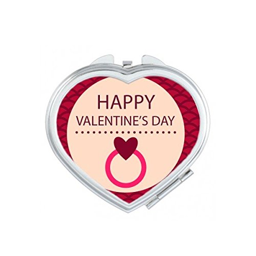 Miroir compact Joyeuse Saint-Valentin double face pour maquillage précis