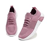 Bella Bays Turnschuhe Atmungsaktiv Weich Sportschuhe Straßenlaufen, Athletik, Freizeit, Fitnessstudio rosa 38