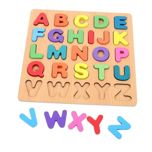 Image of Kidology Wooden Puzzles for Toddlers for Kids Preschool Learning Toys, Wooden Montessori Toddler Puzzles Wooden Alphabet, Number, Shape Puzzles for Kids 2-4 Years Old (Alphabet Puzzle)